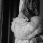 fur coat white